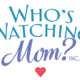 Who's Watching Mom? logo with heart